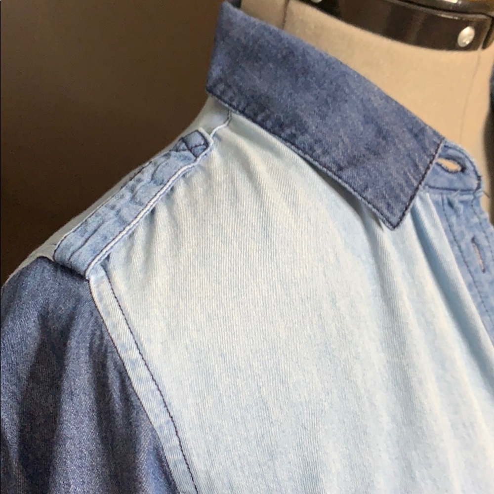 Denim Color block shirt - Picture 4 of 4